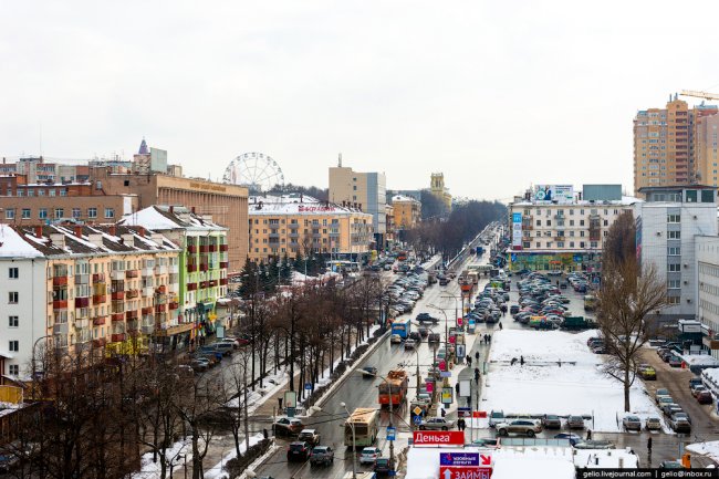 Зимняя Пермь с высоты